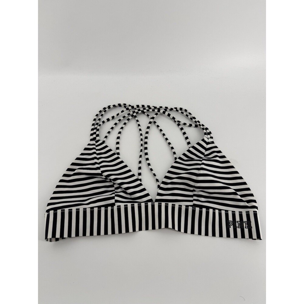 Victorias Secret Pink Triangle Bralette Striped Large Soft And Sexy